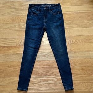 American Eagle Outfitters Women's Dark Blue Skinny Jeans